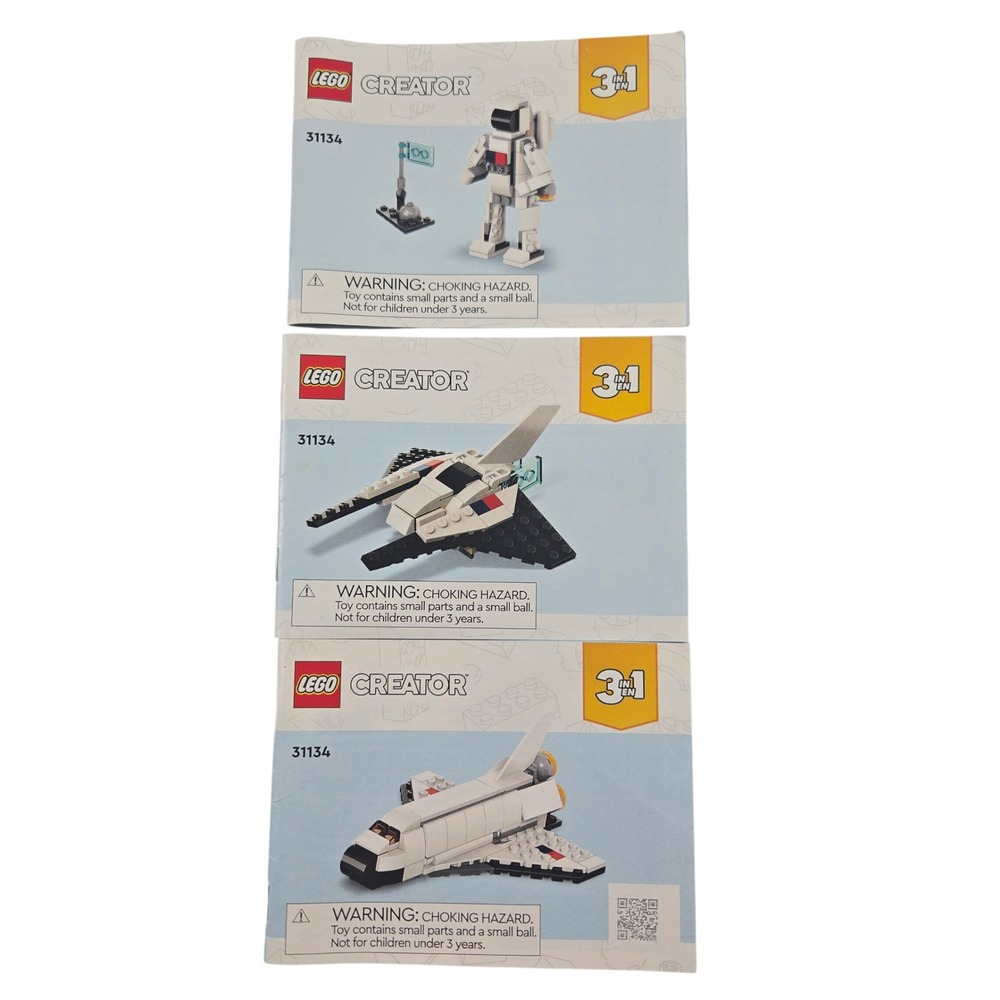 LEGO Creator 31134 Space Shuttle Instructions Set of 3 Replacement Manual